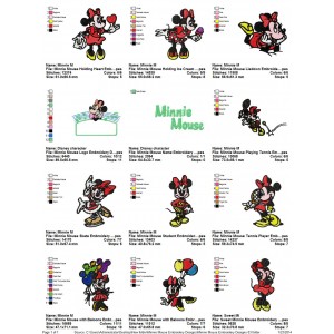 Collection Minnie Mouse Embroidery Designs 03